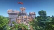 This build provides plenty of room for players to decorate at their leisure (Image via Mojang)